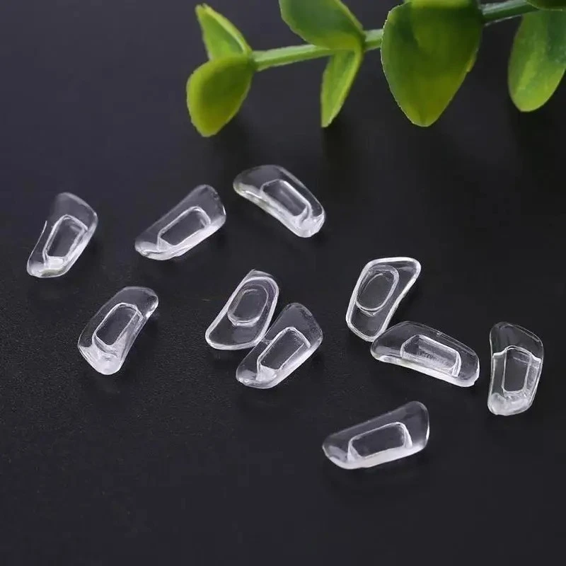 5쌍 실리콘 안경 코패드, 부드럽고 편안한 안경 코패드, 길이 13mm, 너비 7mm, 안경용 미끄럼 방지 인서트