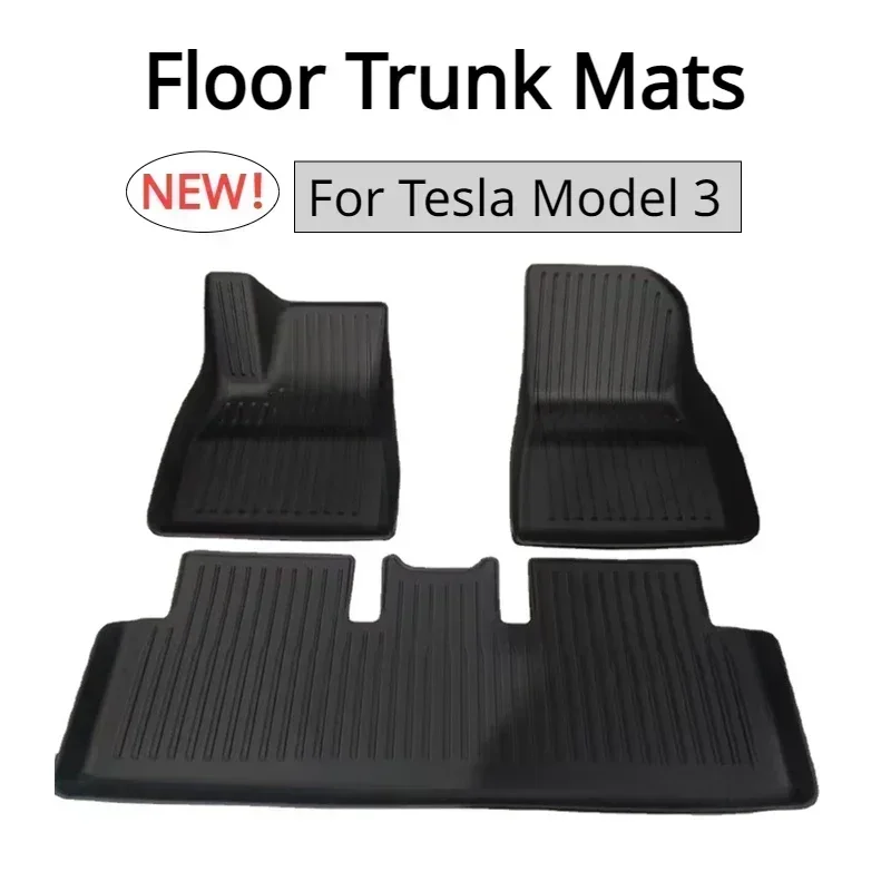 

Floor Trunk Mats for Tesla Model 3 TPE Waterproof Wear-resistant Foot Pads Front Rear Trunk Mat New Model3 Car Accessories 2024