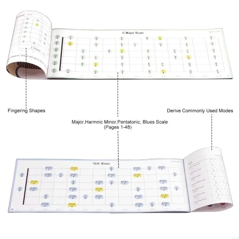 Comprehensive Guide to Guitar Scales and Chords: 6-String Music Map Paperback Book