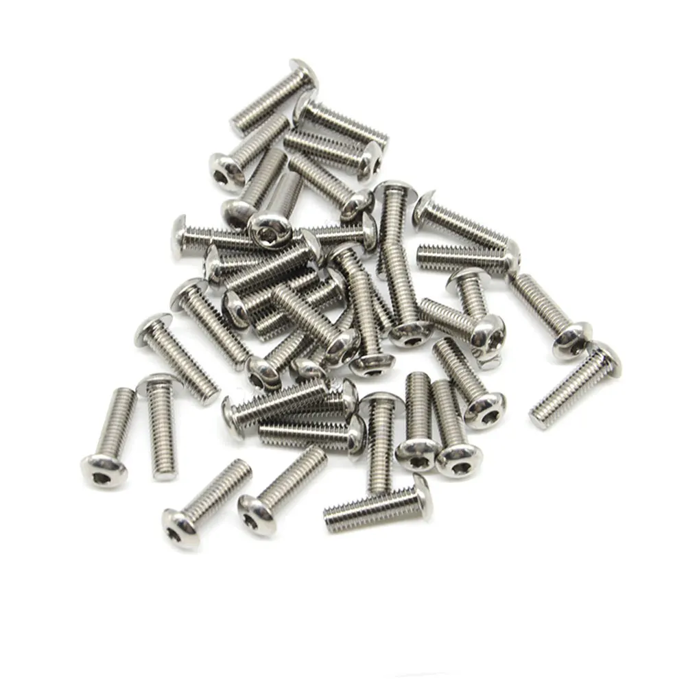 

M2 x 6 8 10 12mm GR5 TC4 Titanium Alloy Button Head Screw Bolts Hex Allen Socket For Model Aircraft Car DIY