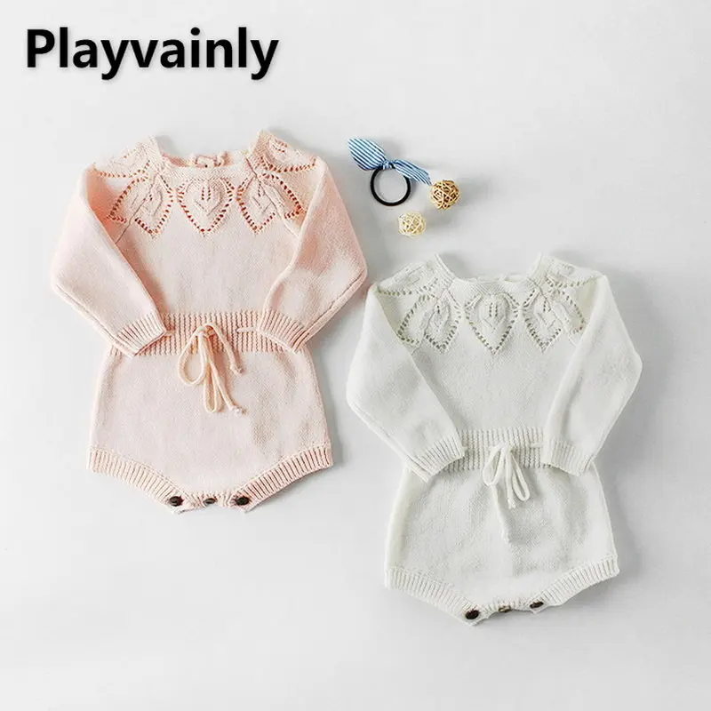 Baby Girl Bodysuits Long Sleeve Knit Baby Clothes Bodysuit New