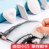 10Pcs Highlight Pencil Eraser White Rubber Soft Erasers Student Drawing Sketch Art Supplies Stationery 3