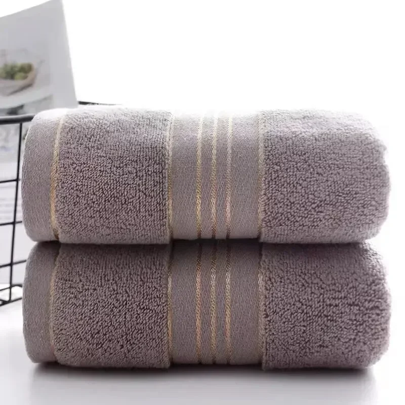 2pcs Towel Towels Thickened Absorbent Sauna Spa Pure Cotton Quick Absorbing Soft Drying Bath Bathrobe Home Textile Garden Beach