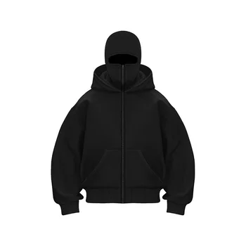 Unisex Autumn Winter Hoodie with Built-In Mask 1
