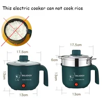 Mini-cuiseur électrique antiadhésif 1-2 personnes, marmite vapeur simple/double, appareil de cuisine multifonctionnel pour la maison 6