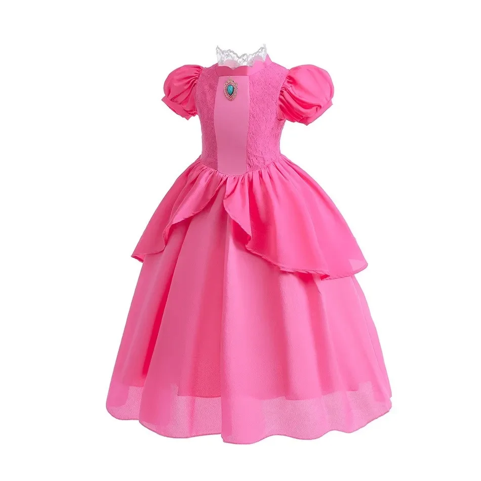 Princess Dress Costume Set For Girls - Complete Snow Princess Outfit With Crown & Accessories