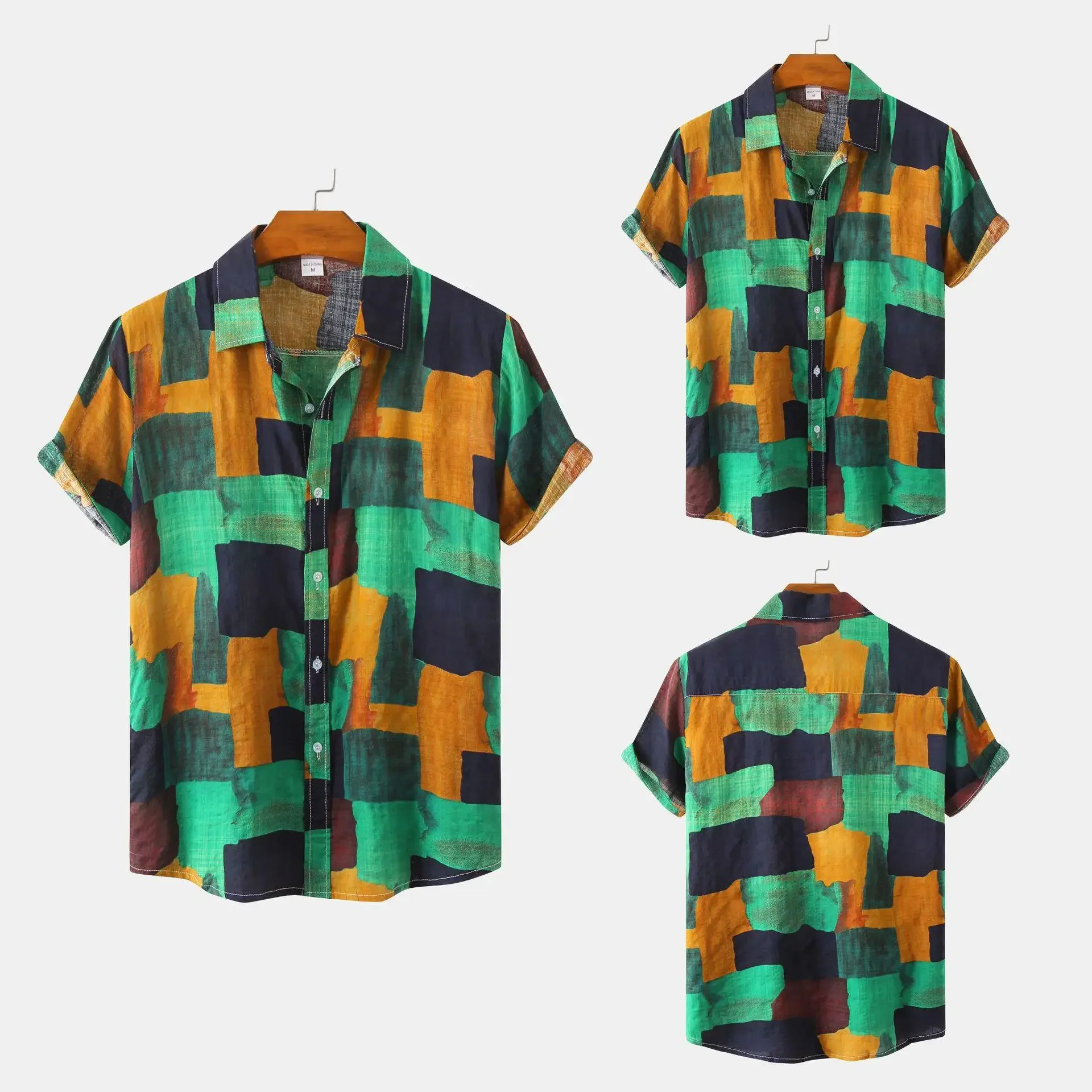 Men Clothing 2022 Summer New Large Size Men's Short Sleeve Shirts Casual Fashion Printed Shirts Men's Shirts