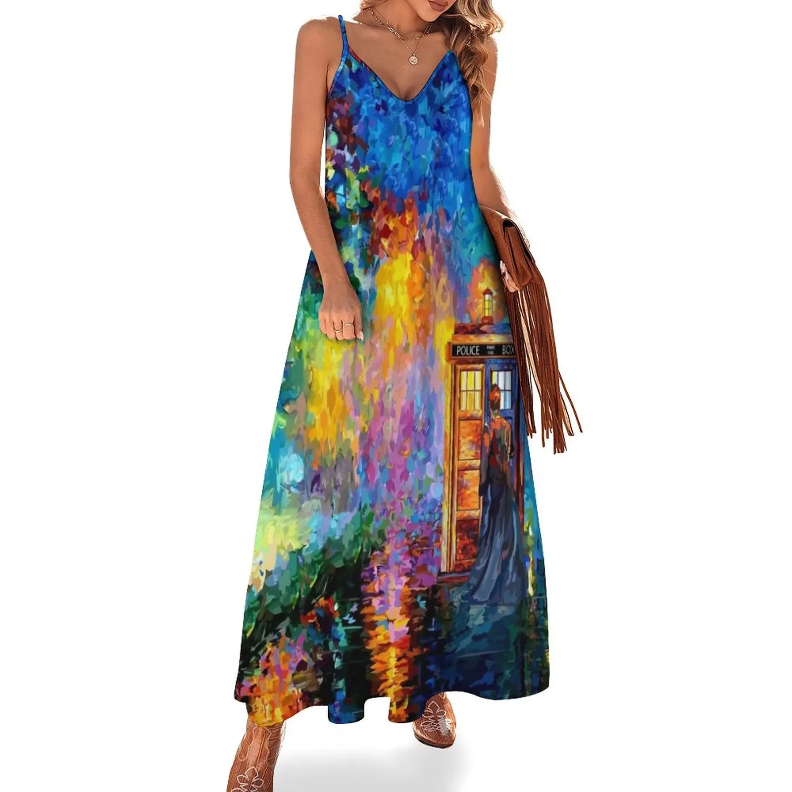 

Mysterious Man at beautiful Rainbow Place Sleeveless Dress dresses korean style prom dress Elegant gowns