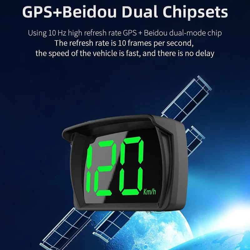 Car HUD Display Car Head Up Display Speed Meter Universal GPS Hud Digital Speedometer Big Font KMH for All Car Truck Plug and Play Auto Part