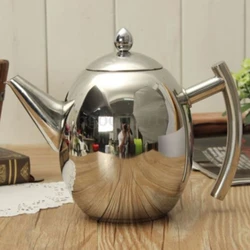 Stainless Steel Teapot Kitchen Home Large Capacity Teapot Kettle Coffee Pot Cold Kettle with Removable Mesh Filter Teaware