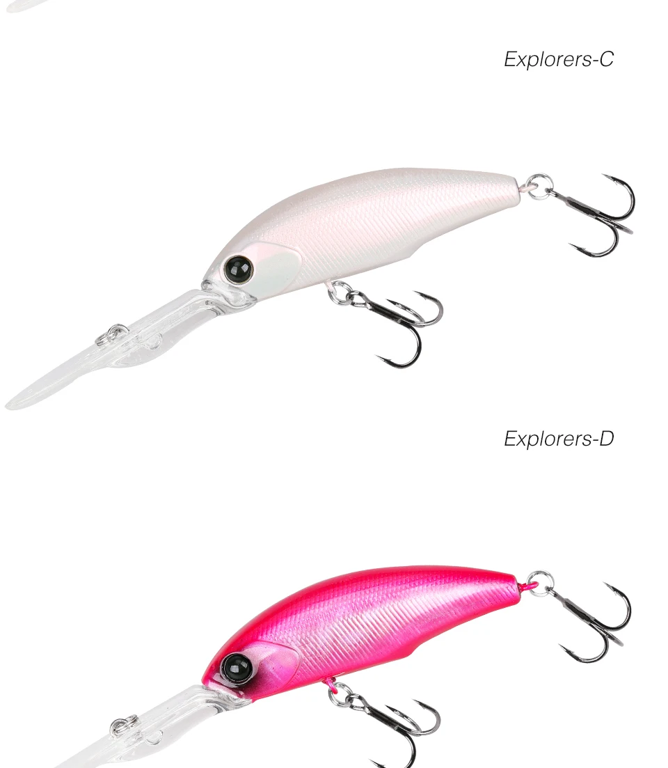 TSURINOYA Dive 2-4m Suspending Minnow 57mm 8,3g EXPLORERS 57SP Long Casting Pike Bass Angelköder Künstlicher harter Köder Jerkbait – Detail 24