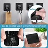 Self Adhesive Hooks Rotating Waterproof Seamless Strong Sticker Holder Wall Door Storage Hanging Hook Kitchen Bathroom Organizer 5