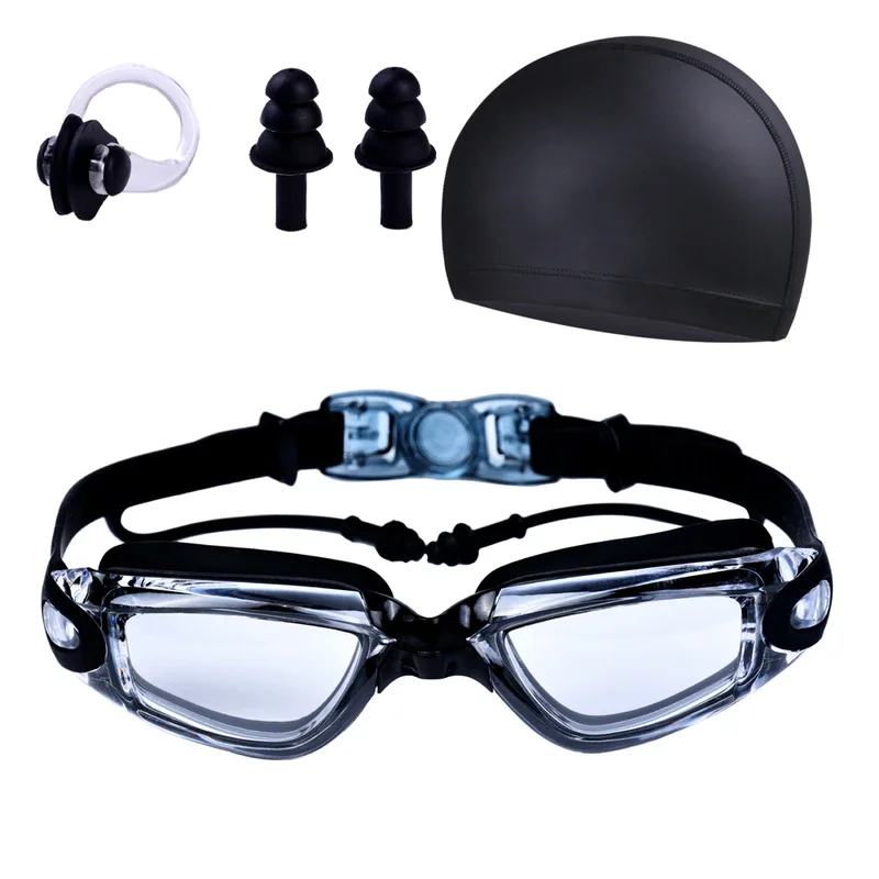 Adult Swimming Goggles Swimming Goggles Waterproof Fog-Proof High-Definition Equipment Cap Suit