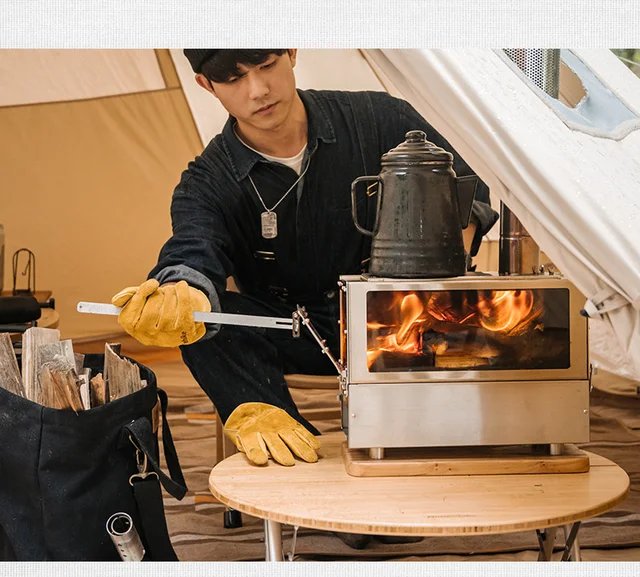 Naturehike Desktop Firewood Stove Detachable Heating Camping Stove Portable  Camping Tent Stove Outdoor Multi-Function Oven Cooki - AliExpress