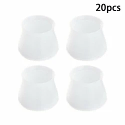 20 - Pack Silicone Chair Leg Floor Protector Pads (White)