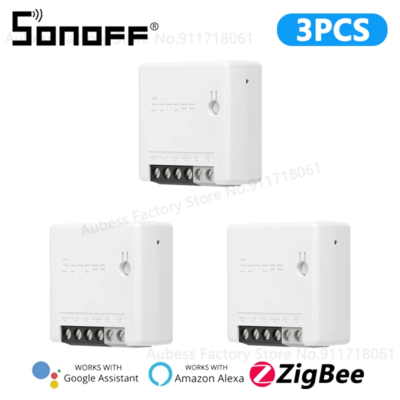 SONOFF ZBMINI Smart Switch ZigBee 2-way Smart Home Automation Mini DIY Switch Module For eWeLink Alice Alexa Google Assistant 