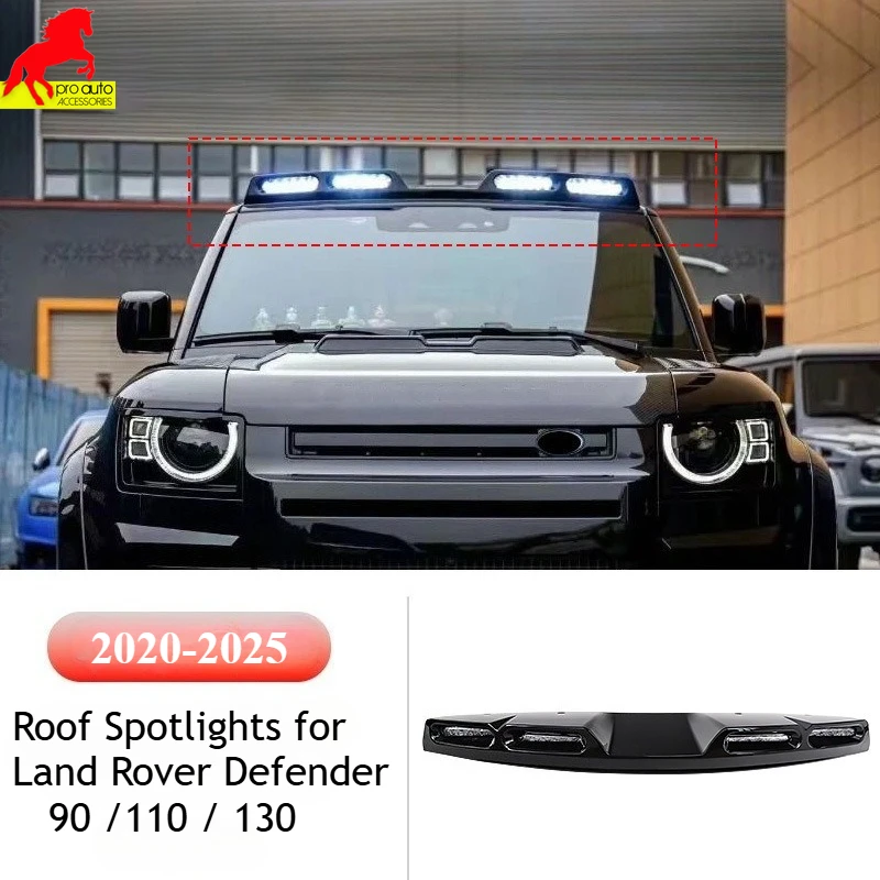 Roof Spotlights for 2020-2025 Land Rover Defender 90/110/130 Compatible ...