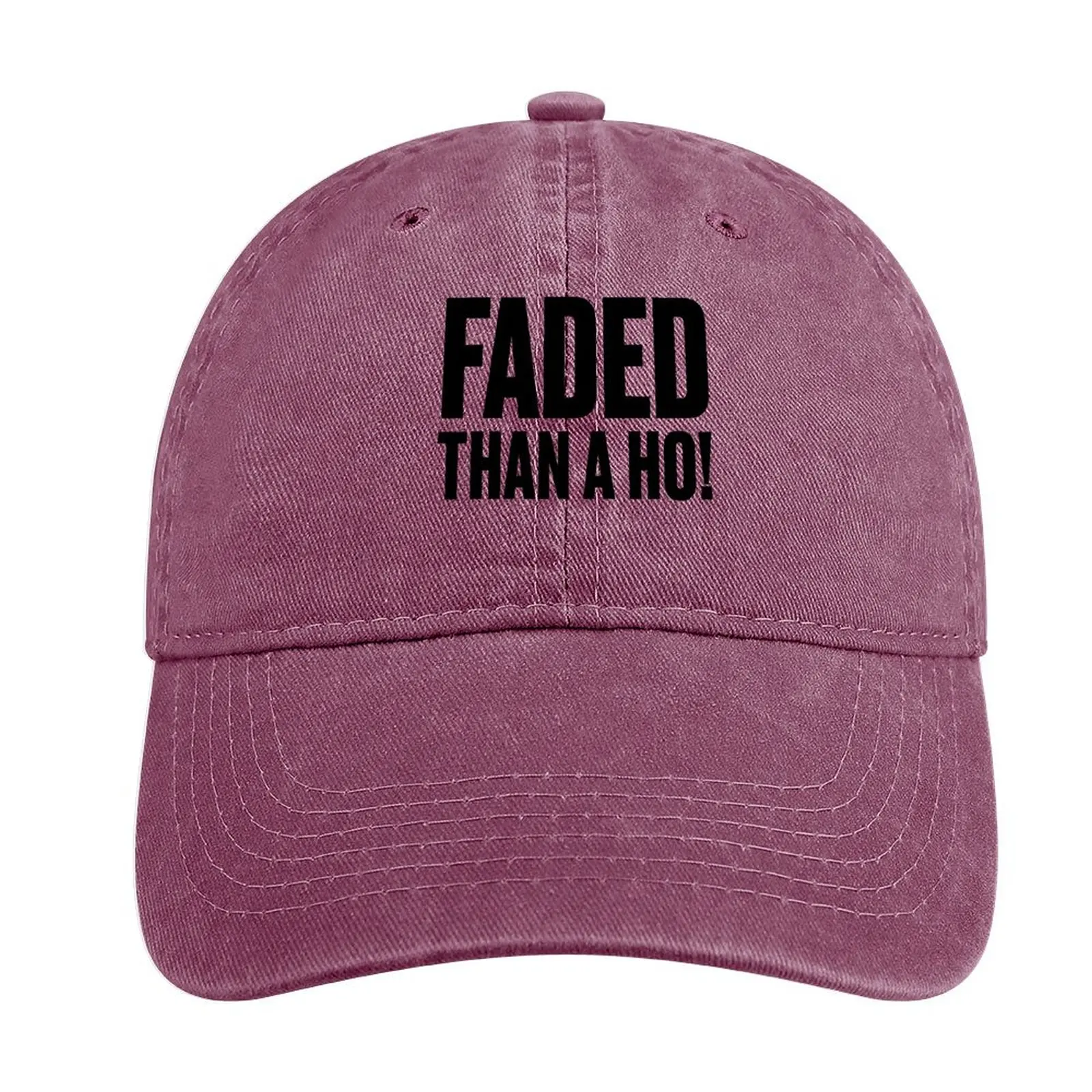 

FADED THAN A HO Funny meme Sticker Cowboy Hat Caps boonie hats Luxury Woman Hat Men'S