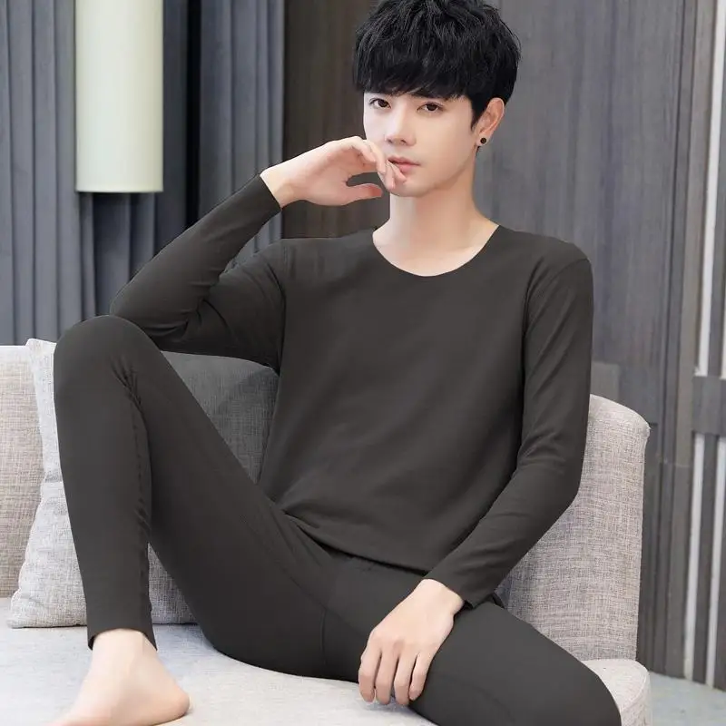 Children Underwear Suits Cotton Tank Underwear Autumn/Winter Teenagers Solid Color Set German Velvet for Men and Women Thermal Underwear Thick Underwear 12+y