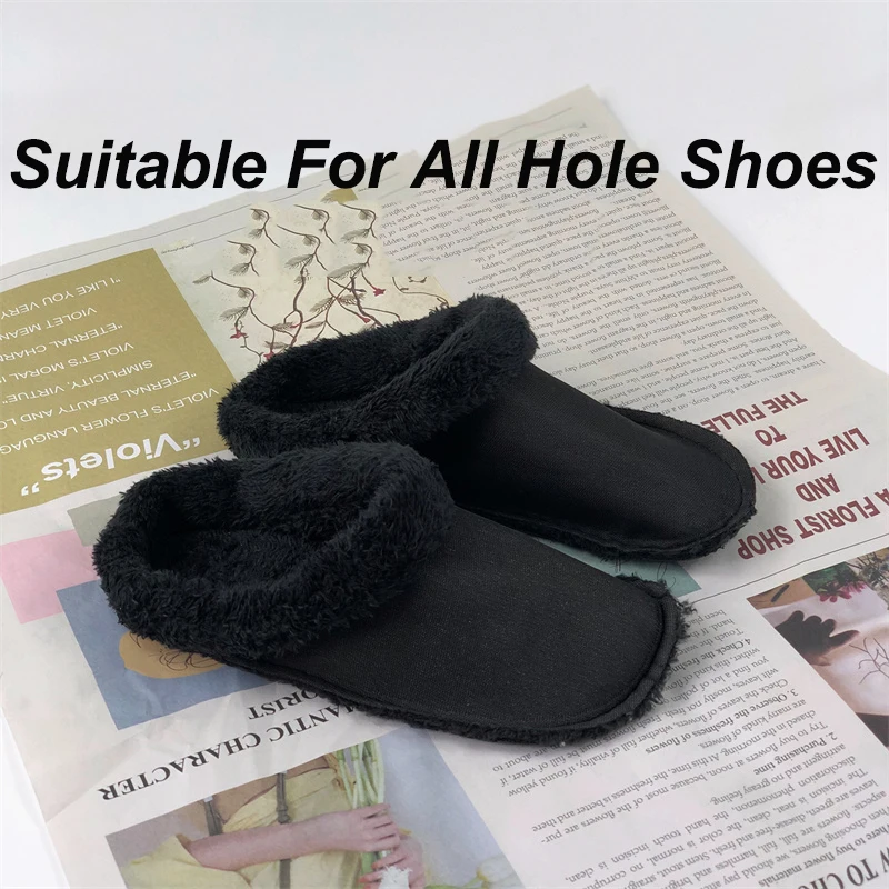 Winter Keep Warm Plush Shoe Covers Insoles For Feet Lining For Slippers Clogs DIY Accessories Indoor Cotton Shoes Fur Liners