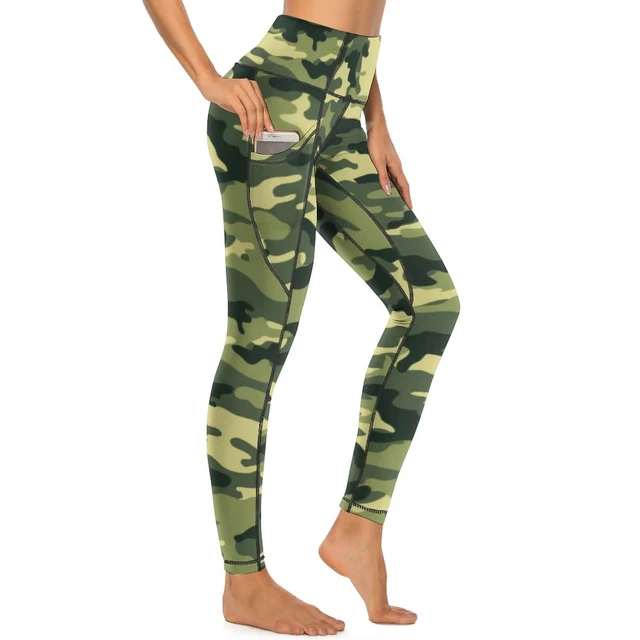 Women Sports Yoga Breathable Leggings Print Camouflage Long Pants