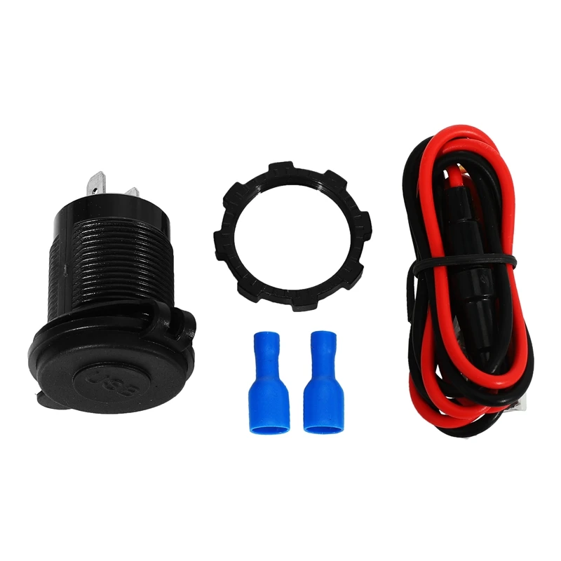 

Waterproof Dual USB Charger Socket Power Outlet 2.1A & 2.1A With Digital Voltmeter LED Light For Ipad Iphone Car Boat Motorcycle