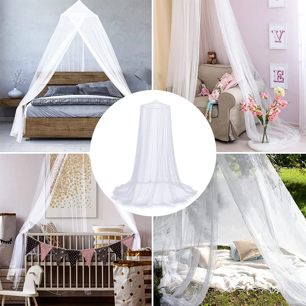 1/4Pcs Large Dome Mosquito Net Polyester Breathable Mosquito Mesh Net Hanging Bed Net Tent Fly Insect Repellent Protection Cover
