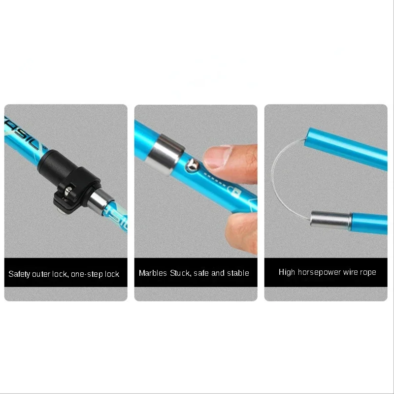 2PCS Trekking Poles Adjustable Ultralight Walking Sticks Alpenstock Outdoor Hiking-Climbing Mountaineering Sticks 6