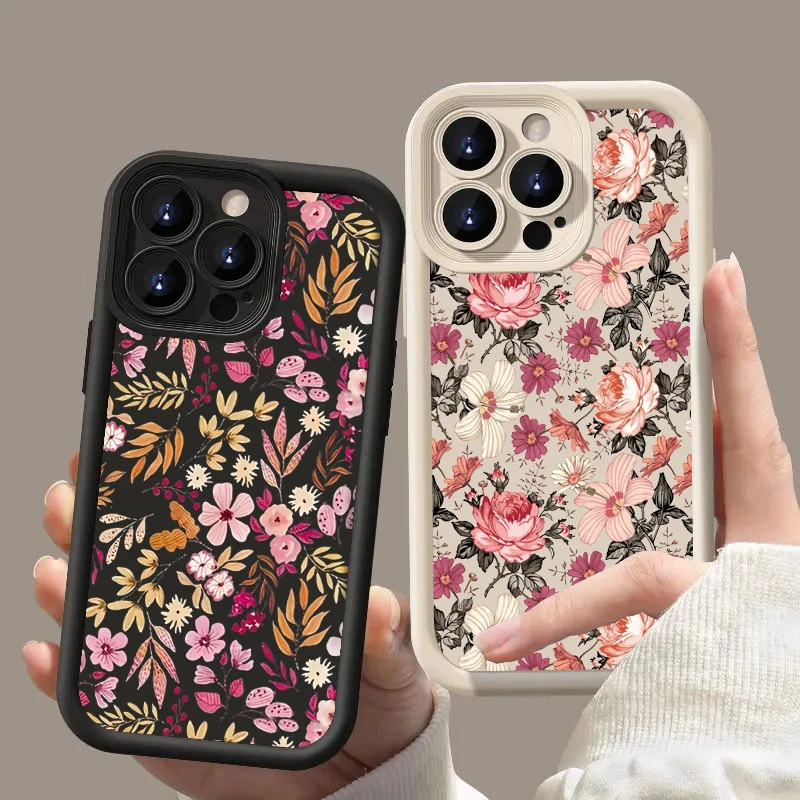 Cute Flower Pattern Silicone Soft Phone Case
