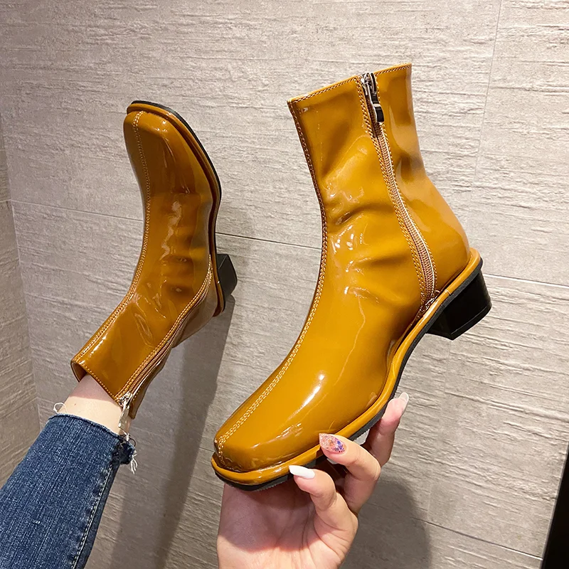 Chelsea Boots Mid Heel Women's Shoes Fall/Winter 2023 Comfortable Snow Boots High Heels Fashion Casual Women's Shoes