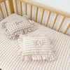 Fashion Baby Soothing Pillow with Bowknot Ruffles Cotton Breathable Soft Newborn Baby Pillow Comfortable Newborn Sleeping 6