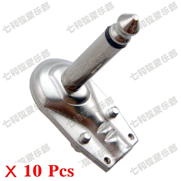 

10 шт., 6,35 мм, 1/4 дюйма, моно-штекер, прямоугольный 90 микрофон, аудиоразъем для кабеля гитары, бас-гитары