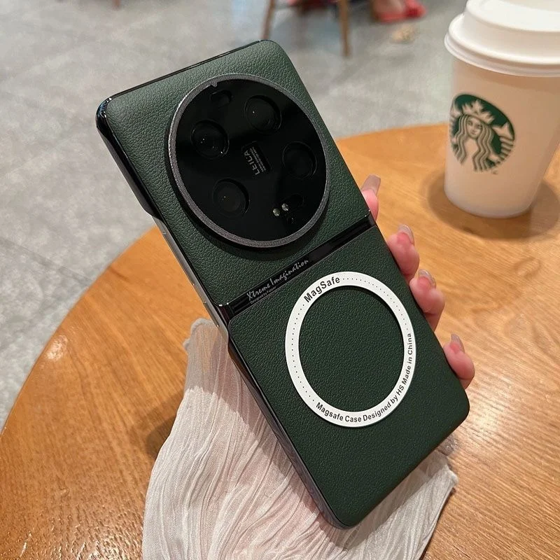 Luxury For Magsafe hard leather case ForXiaomi 13 14 Ultra  MI 13 Pro Magnetic Cases Camera Protector Shockproof Cover