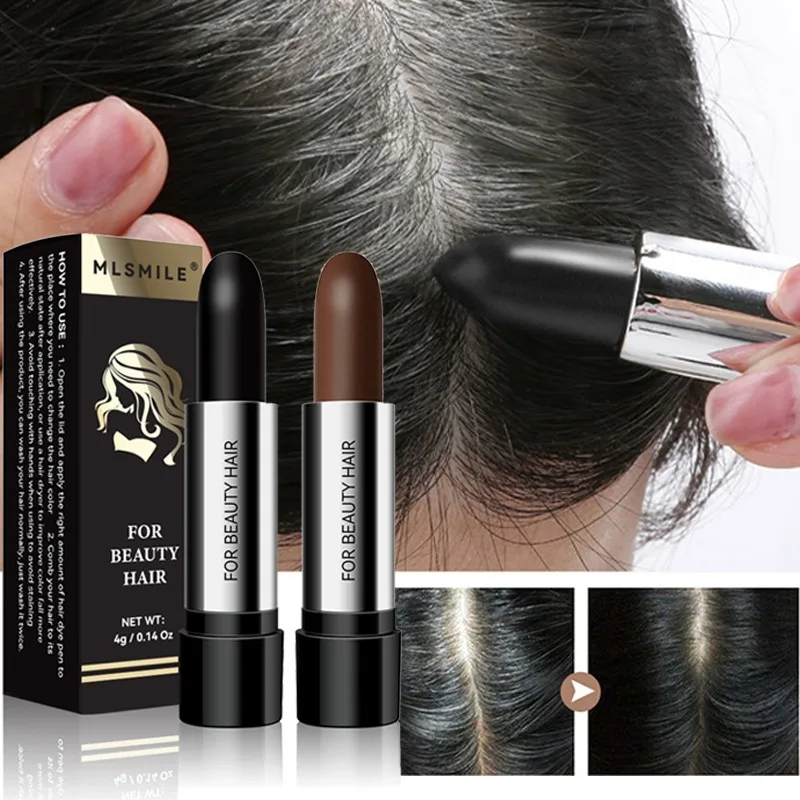 Hair Dye Stick Black Brown One-off Temporary Coloring Cover White Hairs Hairline Disposable Lipstick Smear Type