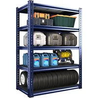 Garage Shelving 72" H Tall Storage Shelves Sturdy Metal Shelves for Storage 5 Tier Wide Heavy Duty Shelving Deep Storage Rack 1