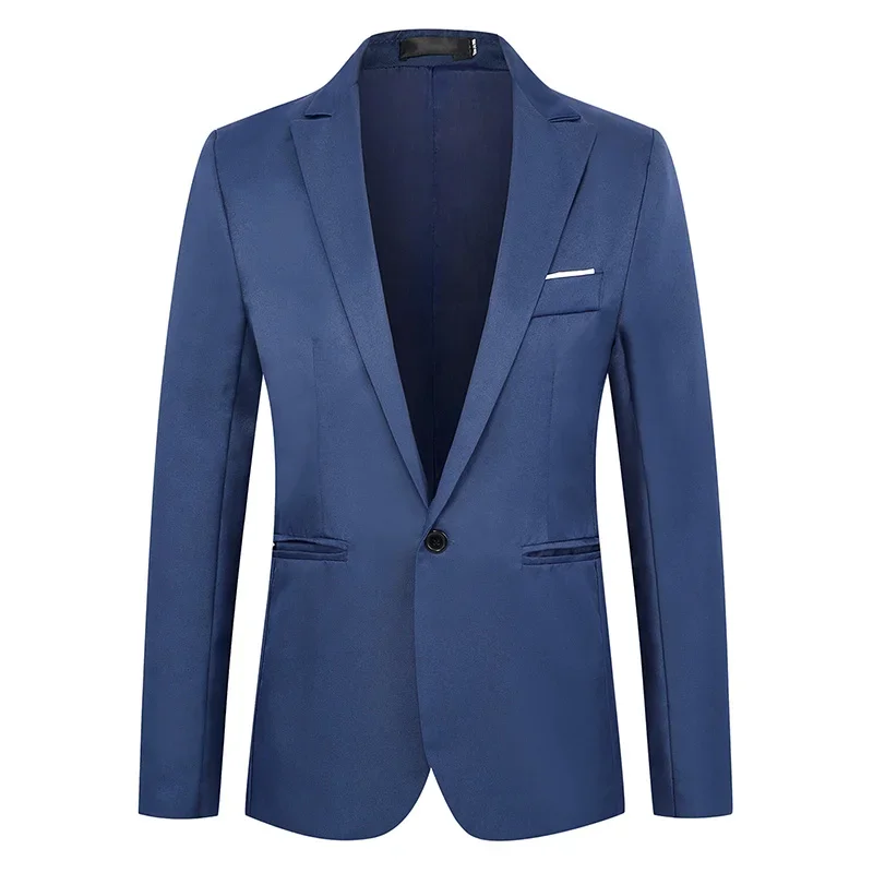 Autumn Men's Light Luxury Suit Outwear Casual Business Trendy Suit Jacket Solid Color Classic Button Up Costume Homme men suit jacket