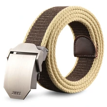 

2021 New Men Canvas Shaper Automatic Buckle Youth Leisure Belt Simple and Versatile Outdoor Thickened Military Training Belt