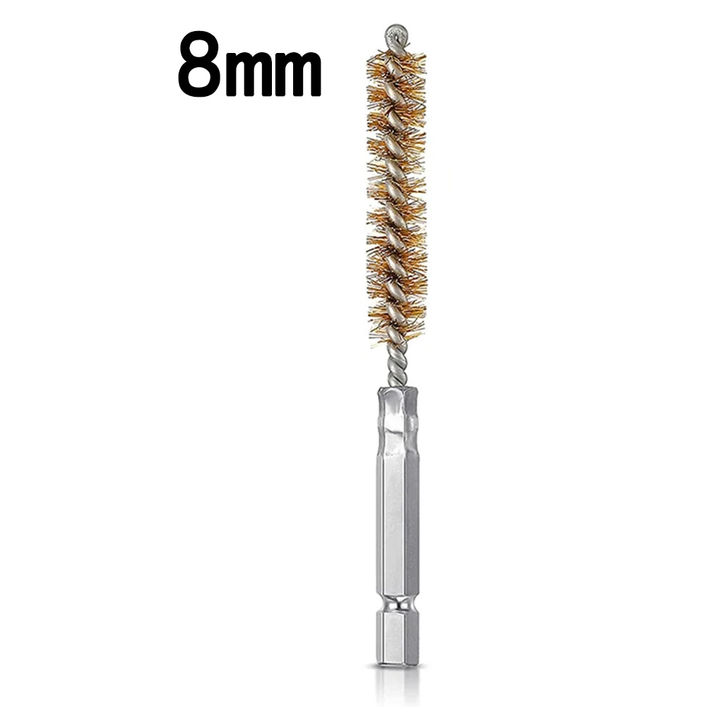 

8-19mm Copper Wire Stainless Steel Wire Tube Machinery Cleaning Brush Rust Cleaner Washing Polishing Power Tools Accessories