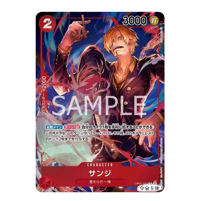One Piece Japanese Opcg Romance Dawn Op01-013 Sanji R/P-R Rare Anime Characters Collection Card Regalo Di Compleanno