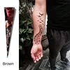 Natural Temporary Flash Tattoo Paste Black Henna Body Paint Arts Disposable Cones Sexy Tattoo Cream Indian Wedding Fashion 4