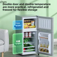 HTT  first-class energy-saving small refrigerator, mini power-saving office double-door refrigerator for small dormitory rental 2