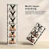 Étagère à chaussures verticale à 6/9 niveaux, porte-chaussures. Gain de place pour les entrées, facile à assembler, rangement pour l'organisation de la maison 2