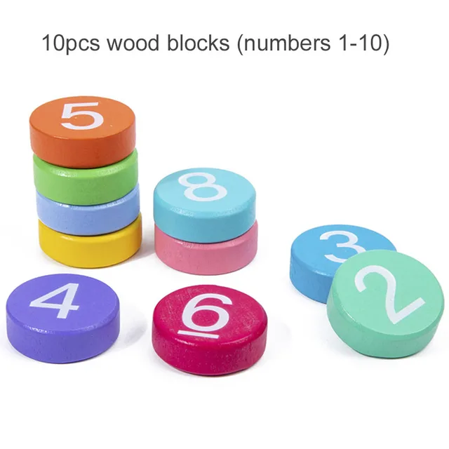 Children's Wooden Number Board Cognitive Matching Addition Subtraction Operation Montessori Logical Thinking Training Math Toys 3