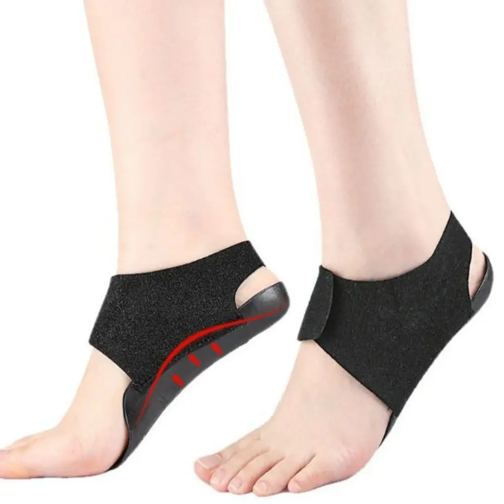 정형외과용 아치 서포트 슬리브 부드러운 탄성 젤 패드 교정용 깔창 패브릭 아치 양말 자가 접착 스트랩