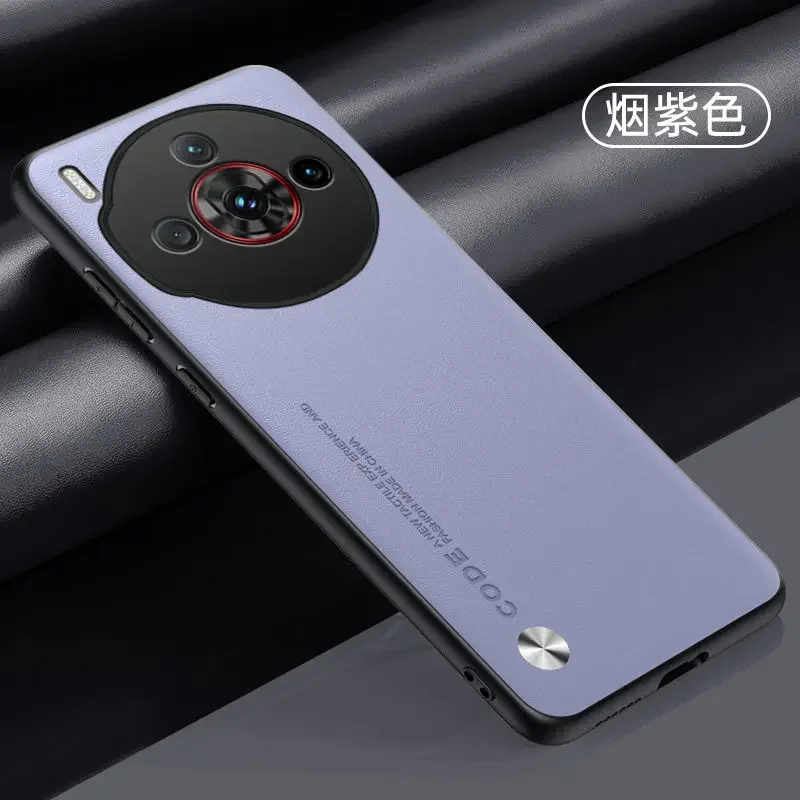 Leather Silicone TPU Shockproof Bumper Protective Case in Plain Design
