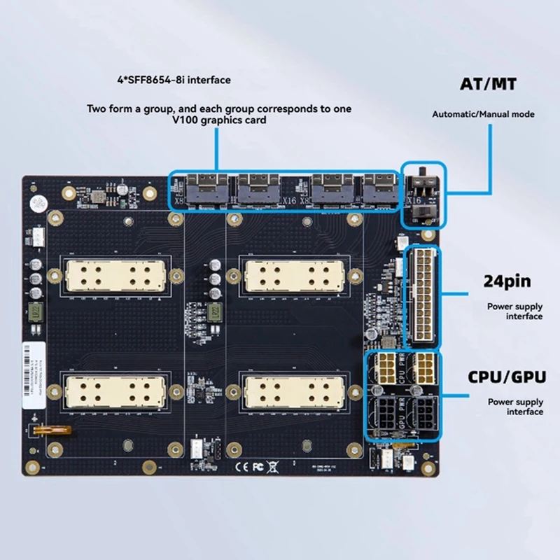 SXM2-300G 듀얼 채널 패스스루 베이스보드 V100 SXM2 그래픽 카드 300G 통합 Nvlink Lite SXM2 어댑터 보드-ELEC