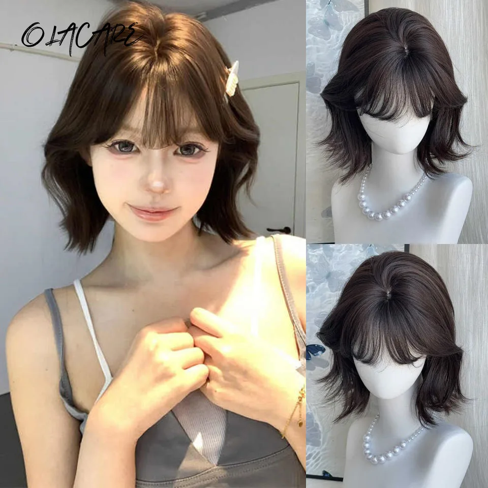 Synthetic Curly Bob Wig for Women Daily Use