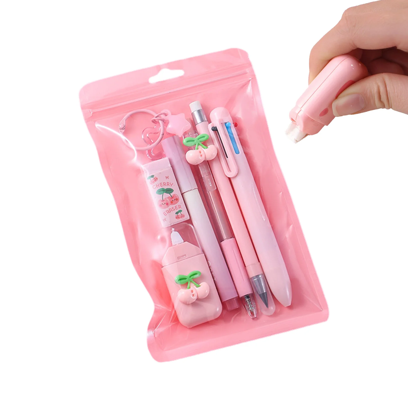 7pcs/set Colorful School Stationary Kits Including Ballpoint Pens Correction Tape Set For Student Learning Supplies - 6