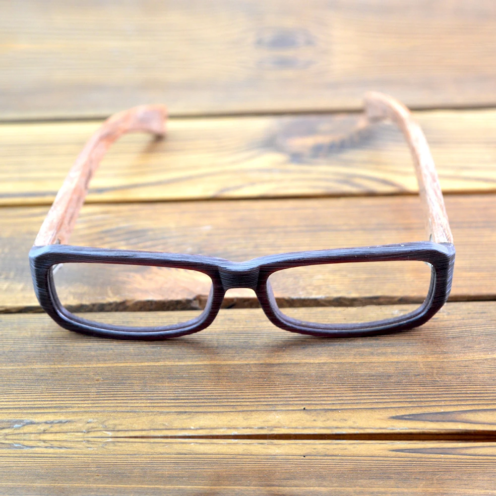 

Leisure Style Rectangle Natural Wooden Frame Handcrafted Optical Frame Spectacle