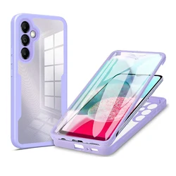 360 Double Side Shockproof Case with Built - in Screen Protector - Galaxy A13 4G (Purple)